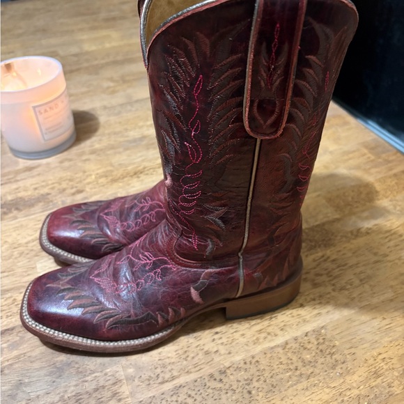 Cinch Women's Red Leather Western Boots - Picture 2 of 8